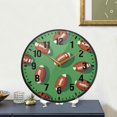 thumbnail image 4 of Yayeee Wall Clock Battery Operated 9.5" Silent Quartz Non-Ticking for Living Room Decor, American Footballs, 4 of 8