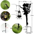 thumbnail image 2 of Paquete de 2 luces solares de metal para decoración de jardín al aire libre: linternas colgantes luminiscentes para césped, patio, jardín, idea de regalo perfecta, 2 of 7