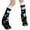 Black cat, variant on Reversible Harajuku Long Leg Warmers Cute Cats Pattern Knit Women's Boot Covers