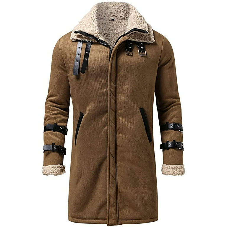 ELFINDEA Mens Coats and Jackets Canvas Jacket Hood Winter Zipper