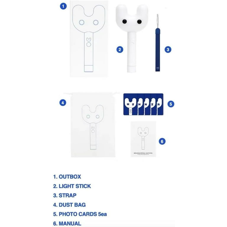 Miuhuy Newjeans Concert Lightstick with Photocard and Dust Bag