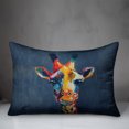 thumbnail image 3 of Creative Products Colorful Giraffe on Blue 14x20 Indoor / Outdoor Pillow, 3 of 3