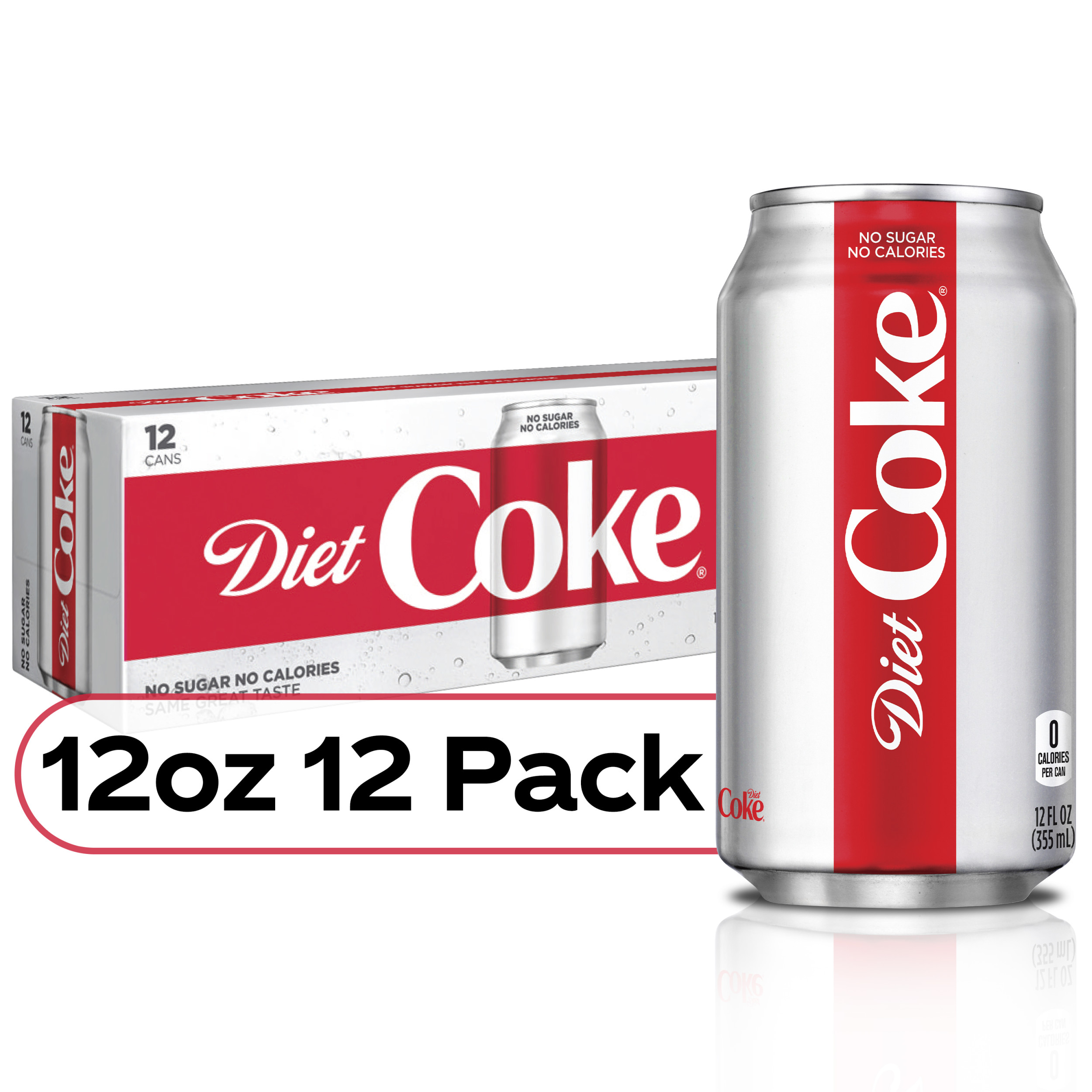 Diet Coke Soda Soft Drink 12 Fl Oz 12 Pack Walmart Walmart