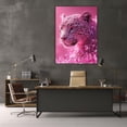 thumbnail image 5 of Mudket Framed Pink Glitter Leopard Canvas Wall Art, Sparkly Glam Animal Print Wall Decor, Ready to Hang for Girls Bedroom - 12"L x 8"W, 5 of 10