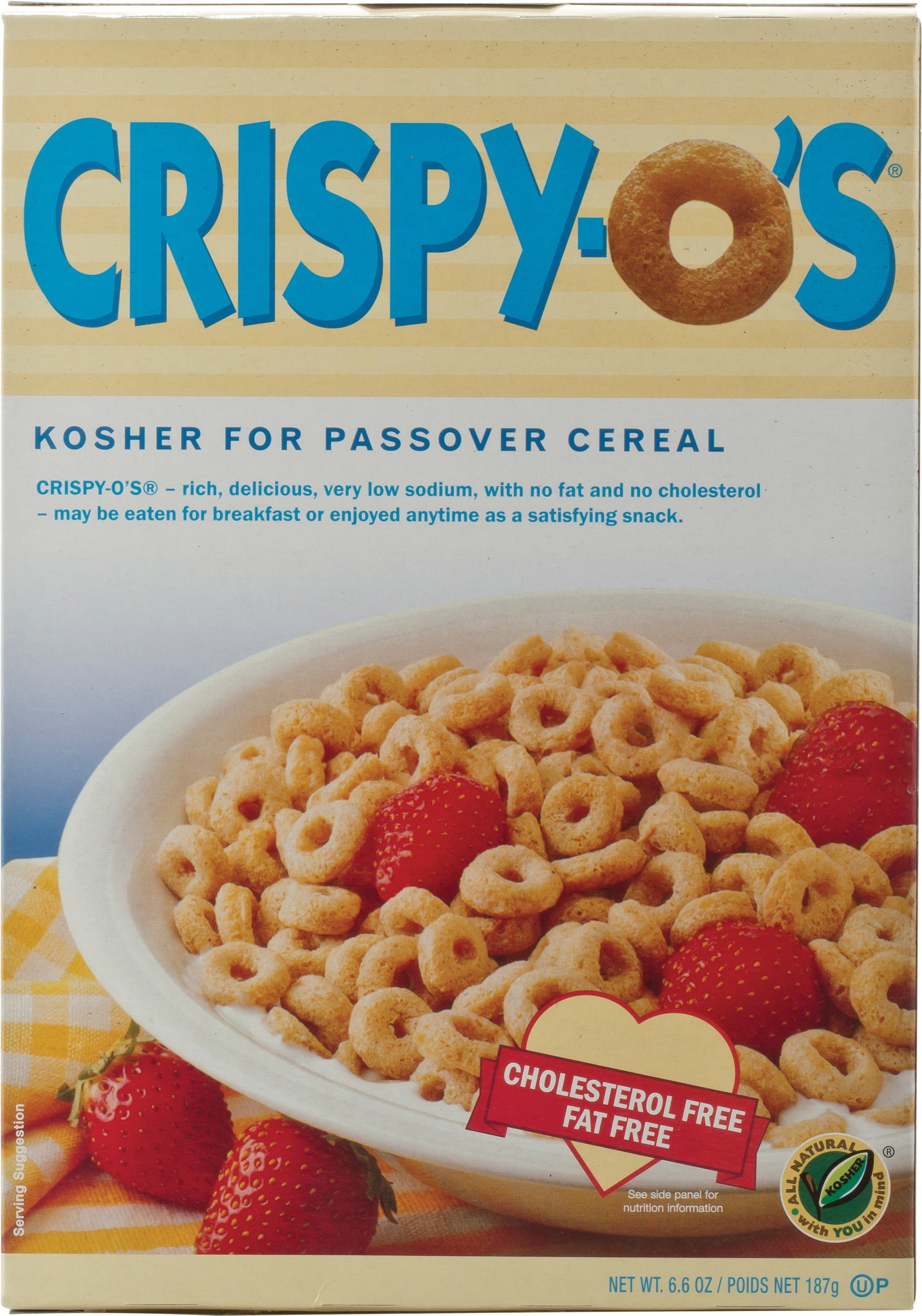 Crispy O's Plain Cereal, 6.6 Oz (Kosher for Passover)