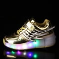 thumbnail image 2 of YAZI Kids Roller Shoes Boy Girl Sneakers with Wheels Become Sport Sneaker with Led for Christmas Birthday Children Show Gift, 2 of 14
