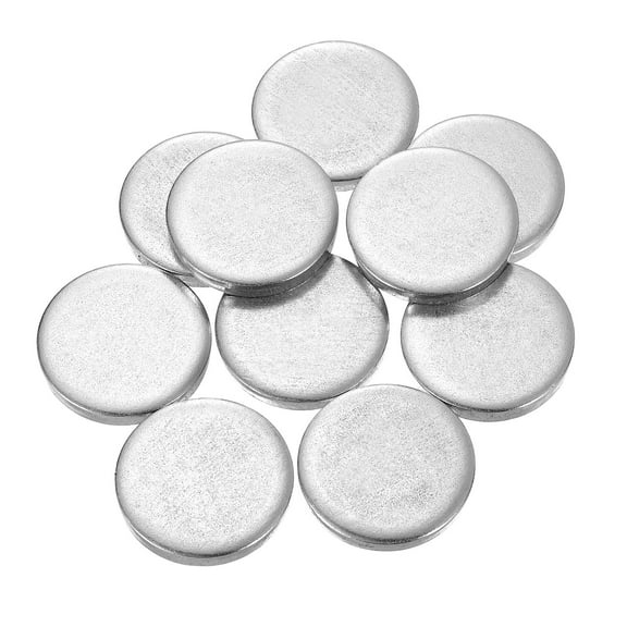 Uxcell 10 Pack Stainless Steel Disc, 31/32"(25mm) Dia 0.16"(4mm) Thick 304 Stainless Steel Flat Round Sheet Blank Round Circle Plate for Crafts Metal Stamping and Jewelry Making