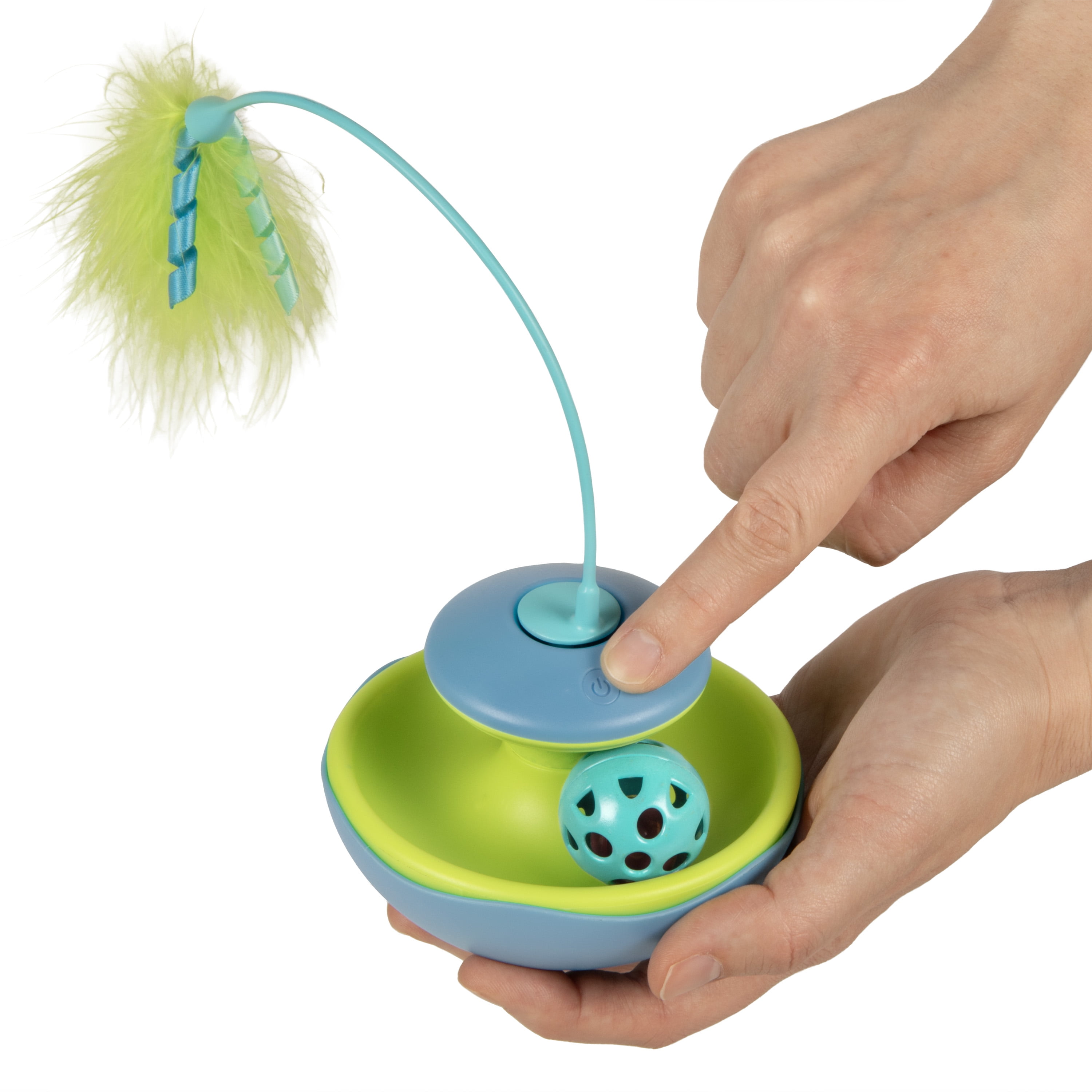 SmartyKat Track Tizzy Motion Cat Toy –Electronic Interactive Pet Toy, Blue