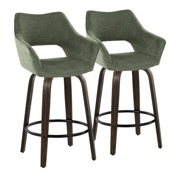 LumiSource Mustang 26" Fixed-Height Counter Stool - Set of 2