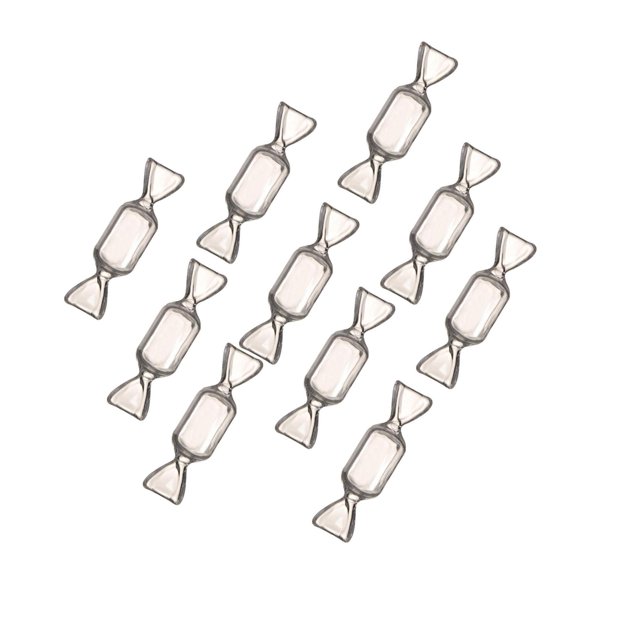 relayinert Candy Shaped Mini Necklace Organizer Earrings Necklace Storage Transparent 10 Pcs 1Set