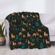 thumbnail image 3 of Fotbe Deers In The Forest Manta de Franela con Estampado, Manta Ultrasuave para Cama, Sofá, Auto, Hipoalergénica y Antibolitas-80"x60", 3 of 6