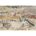 thumbnail image 2 of Paul Nash 24x18 Black Ornate Framed Double Matted Museum Art Print Titled: Oxfordshire Landscape (1944), 2 of 5