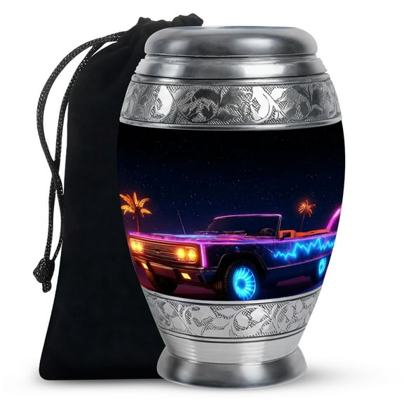 KARYLIZ Classical Car Urns - Large Urns For Human Ashes Adult Man - Cremation Urn For Human Ashes - Funeral Urn For Adult Ashes Women - Large Cremation For Human Ashes Adult Female & Male 10 Inch