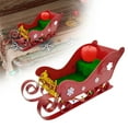 thumbnail image 2 of BNNG Christmas Sleigh Candy Bowl, Small Plastic Sleigh Ornament for Desktop, Fireplace Decoration, Holiday Tabletop Sled Figurine, Christmas Party Supplies, 2 of 9