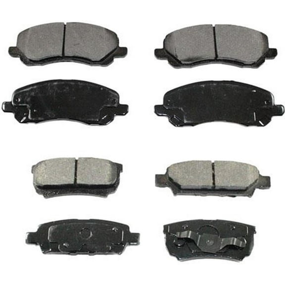 Fits 07-16 Jeep Compass With 262MM Rear Rotors Front & Rear Ceramic Pads