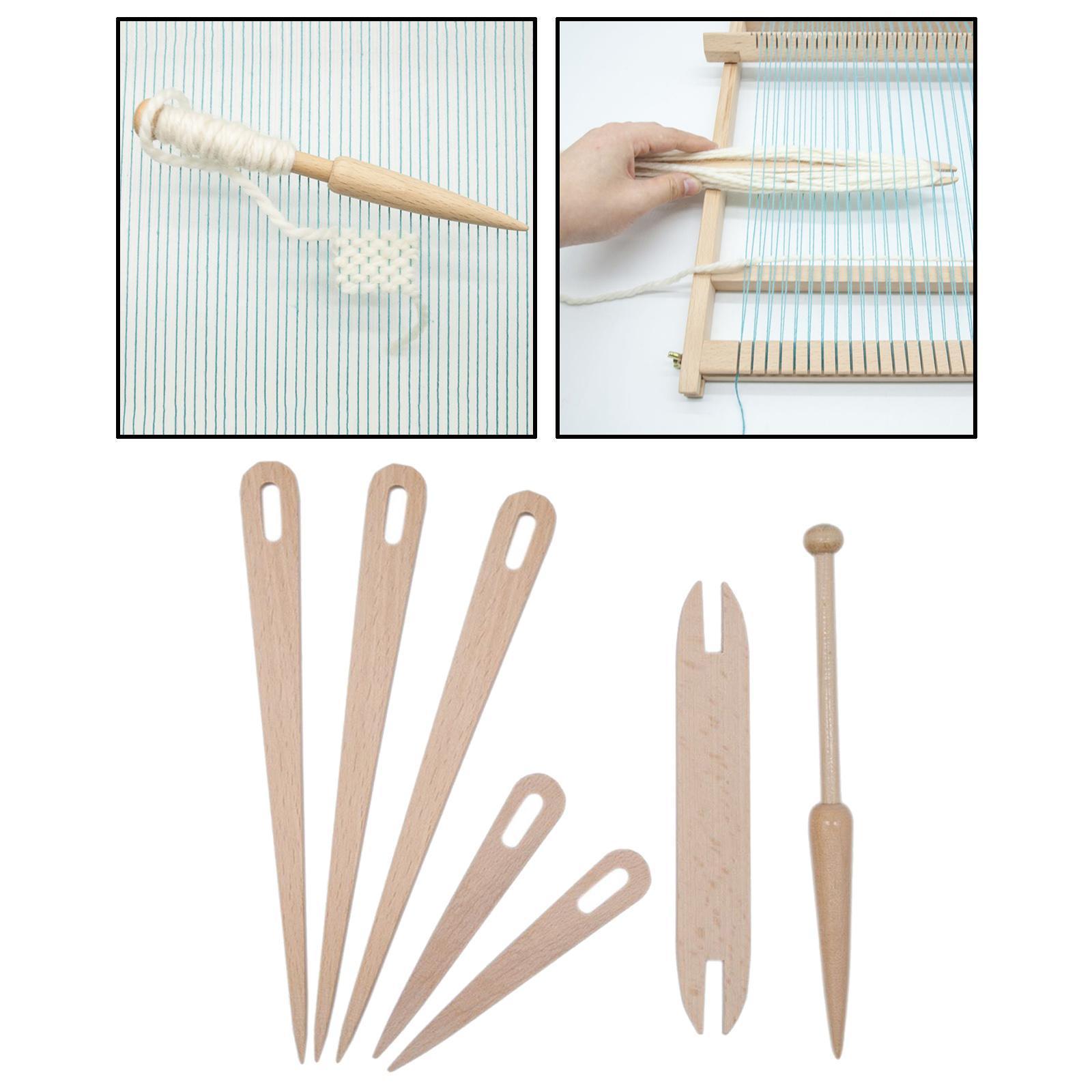 1 Set Wood Hand Loom Stick Set Wooden Knitting Needle Home Rope Knitting Kit 