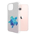 thumbnail image 2 of WIRESTER Clear/Silver Glitter Case, Sparkle Bling TPU Cover for Apple iPhone 13 mini 5.4" 2021, Animal Blue Sea Turtle, 2 of 3