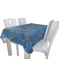 thumbnail image 3 of EREHome Bleu Paisley Nappes Design Bleu Décoration de Table 60x104 Pouces, 3 of 5