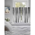 thumbnail image 4 of Tier Curtains 45 Inches Long, Black Gray White Window Treatment Curtain Drapes, Vintage Rustic Abstract Ombre Aesthetic Small Curtain Drapes for Bathroom Laundry Room, 27.5"x45", 2 Panels, 4 of 7