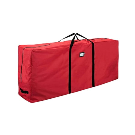 

Linyer Xmas Tree Storage Bag Large-opening Design Container Outdoor Large-Capacity Oxford Fabric Organizer with Handles Home Party Red 122*34*51