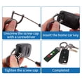 thumbnail image 6 of Unique Bargains 1 Set Car Keychain Universal Key Chain with Ring for Key Fobs for Women Faux Leather Dark Green, 6 of 6