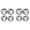 Silver 2PCS, variant on 4 Piece Stainless Steel Pan Set Stove Burner Ring For W102725 Burner Cover Of Electric Furnace