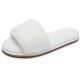 thumbnail image 1 of Pantuflas de piel peluda y esponjosa para mujer, chanclas con punta abierta, acogedoras sandalias de espuma viscoelástica para casa, suaves, planas, cómodas, tallas EE. UU. 7-8, EU 39-40 blanco, 1 of 5