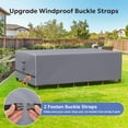 thumbnail image 3 of Outdoor Furniture Covers Waterproof, Upgrade Windproof Patio Furniture Covers, Tear-Resistant Patio Table and Chair Set Cover with Buckle Straps and Elastic Hem, 108" L× 82" W× 28" H, Grey, 3 of 8
