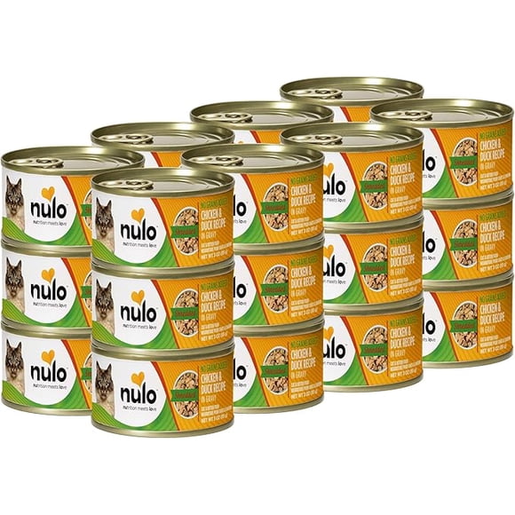 Nulo Adult & Kitten Grain Free Canned Wet Cat Food (Chicken & Duck Recipe, 3 Oz, Case of 24)