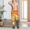 thumbnail image 2 of Balery Tropical Sunset Paradise Pantalones de pijama para hombre, pijama ultraligero, pantalón de descanso-Large, 2 of 6