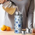 thumbnail image 4 of 20 Oz Pioneer Flower Coffee Tumbler Double Wall Insulated Stainless Steel Water Bottle | Metal Reusable Thermoses Flask with Cup Cap | Leak & Sweat Proof with Anti-Dust Lid, 4 of 7
