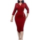 thumbnail image 1 of Vestidos Para Mujer Ropa de Negocios Solapa Color Sólido Botón de Manga Larga Vestido Ajustado Odeerbi  ODB184378, 1 of 9