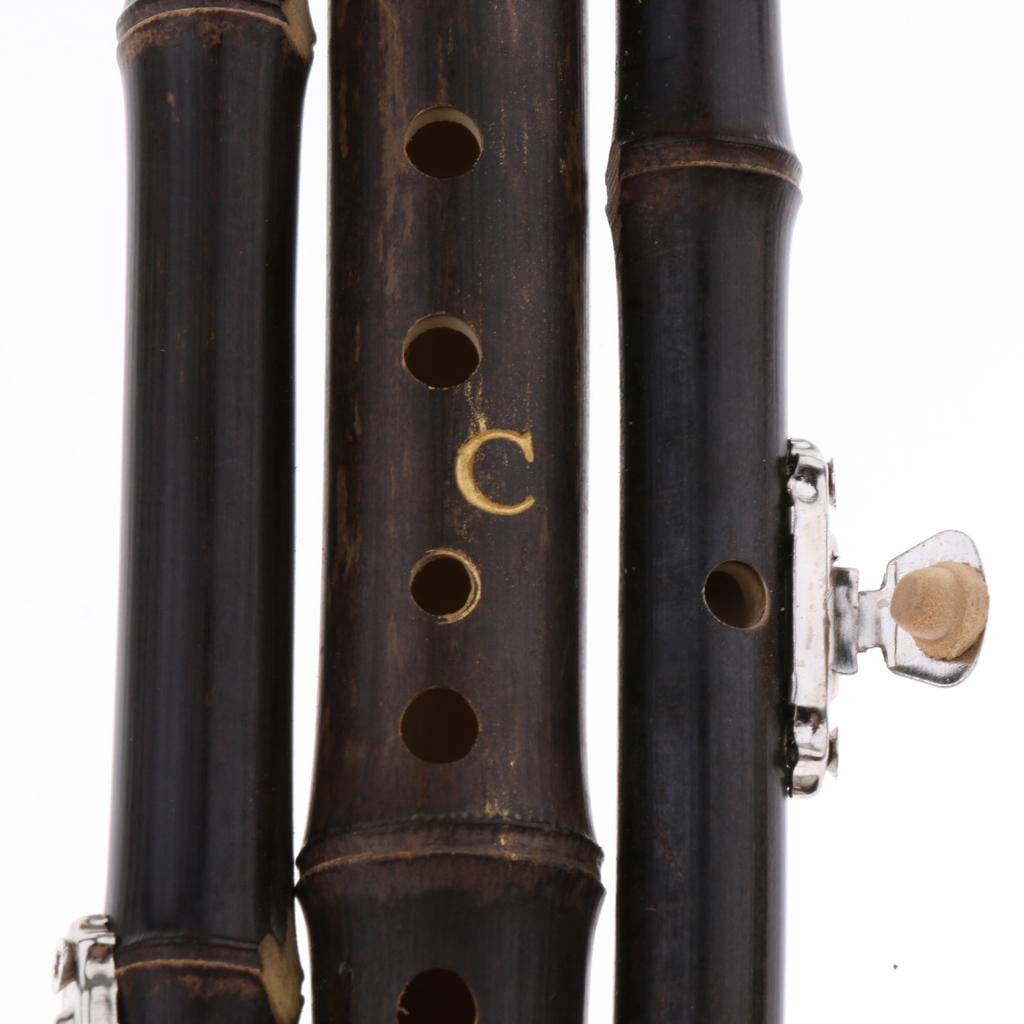 LeeQinersw Chinese Handmade Hulusi Black Bamboo Gourd Cucurbit Flute Ethnic Instrument Key
