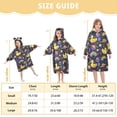 thumbnail image 3 of Dailycode Wearable Blanket Hoodie Oversized Sherpa Flannel Blankets with Pocket for 3-14 Year Old Duck in Space, 3 of 7