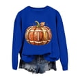 thumbnail image 3 of LIZUOJUN Crewneck Sweatshirt for Women Oversized Pullover Football Pumpkin Graphic Long Sleeve Casual Game Day Outfits for Women Fall Halloween Cozy L, 3 of 7