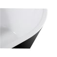 thumbnail image 6 of JERFIT 59 Inch Freestanding Soaking Bathtub, Glossy Acrylic Standalone Tub with Toe-Tap Drain, Modern Soaker Tub for Bathroom, cUPC Certified (Black/White), 6 of 10