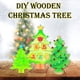 thumbnail image 2 of Fiudx Árbol de Navidad de Madera Diy, Manualidad Ultraligera, Decoración Festiva de Papá Noel y Reno, Ambiente Invernal Acogedor, Decoración para El Hogar y La Oficina, Juego de 3 Modelos, 2 of 6