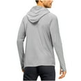 thumbnail image 5 of YLSDY Men's Hooded UPF 50+ Sun Protection T Shirts Raglan Long Sleeve Athletic Fishing Shirts Rash Guards Summer Tops Gray M, 5 of 6