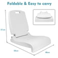 thumbnail image 2 of Foldable Adult Pool Seat Portable Poolside Chair Stadium Seats with Back Support for Poolside Tailgating Beach Camping Picnic Chair Indoor Outdoor, White, 2 of 8