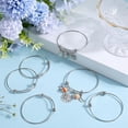 thumbnail image 4 of Juego de 10 pulseras expandibles de plata con alambre ajustable de acero inoxidable y diseño motivacional., 4 of 5