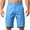 Blue, variant on Vintage Denim Shorts Mens Multi Pockets Combat Cargo Jeans Heavy Duty Straight-Fit Denim Half Pants Summer Breathable Workwear Denims Knee Length Regular Fit Denim Jean Shorts