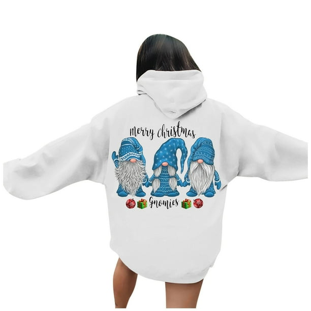 WILLBEST Sudaderas de Mujer, Sudaderas con Capucha de Manga Larga con Cordón Ajustable, Estampados, Tallas Grandes, Tops de Otoño Chica
