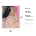 thumbnail image 2 of A Tahitian Woman with a Flower in Her Hair - From an Original Color Painting by Paul Gauguin c.1891 - Master Art Print (Unframed) 9in x 12in, 2 of 4