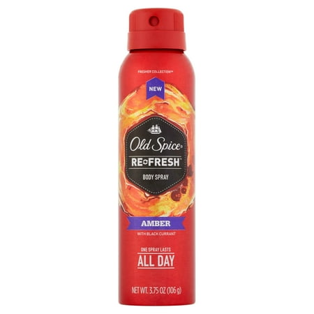 Old Spice Fresher Collection Refresh Amber with Back Currant Body Spray ...