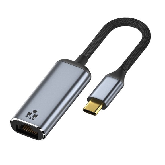 JIAHAOO High Speed 2500mbps USB C to Ethernet Adapter RJ45 Gigabit Plug and Play Aluminum Alloy for Mac Windows Linux 7 28 Inch Cable