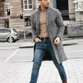 thumbnail image 4 of Qertyioot Hauts pour Hommes Mode Veste Décontractée Extérieur Manches Longues Manteau Chaud, 4 of 8