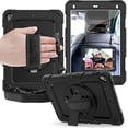 thumbnail image 6 of Timoom iPad 6th/5th Generation Case [Full-Body] & [Shock Proof] Hybrid Armor Protective Case with 360 Rotating Stand & Strap for iPad 9.7 2017 2018 / iPad Air 2 / iPad Pro 9.7 - Black, 6 of 6