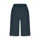 thumbnail image 4 of Pantalones Capri de Mujer Más Tamaño de Lino Recortado Suelto Ajuste Casual Capris para Verano Primavera Diario de la Playa, 4 of 7
