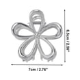 thumbnail image 4 of Unique Bargains 1 Pc Claw Clip Cutout Flower Hair Clip Silver Tone, 4 of 5