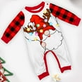 thumbnail image 3 of Onlypjs Family Matching Christmas Pajamas Set – Santa Gnome & Reindeer Lights Holiday Sleepwear for Women, Men – Red & Black Buffalo Plaid, 3 of 6